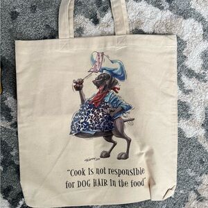 Canvas Tote Bag with Weimeraner dog print